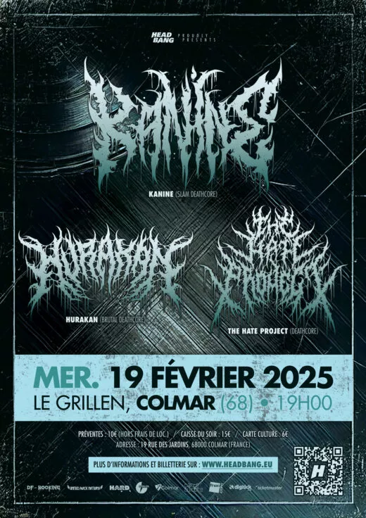 Kanine Hurakan et The Hate Project en concert le 18 février 2025 au Grillen de Colmar