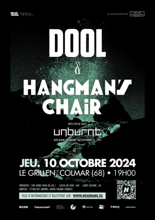 Dool, Hangman's Chair et Unburnt en concert à Colmar